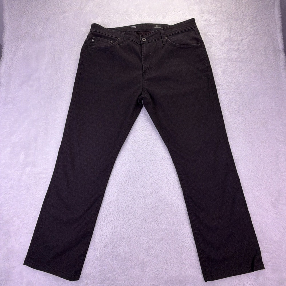 AG Jeans Everett Slim Straight Leg Herringbone Pants Mens 36x27 Dark (Read)